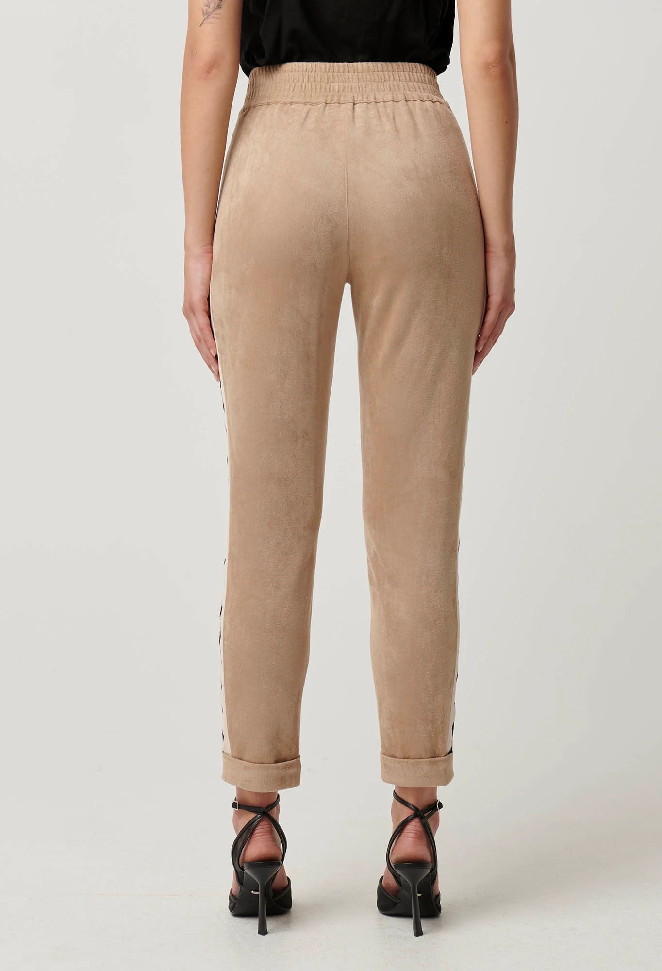 Once Was - Everley Faux Suede Jogger | Wheat