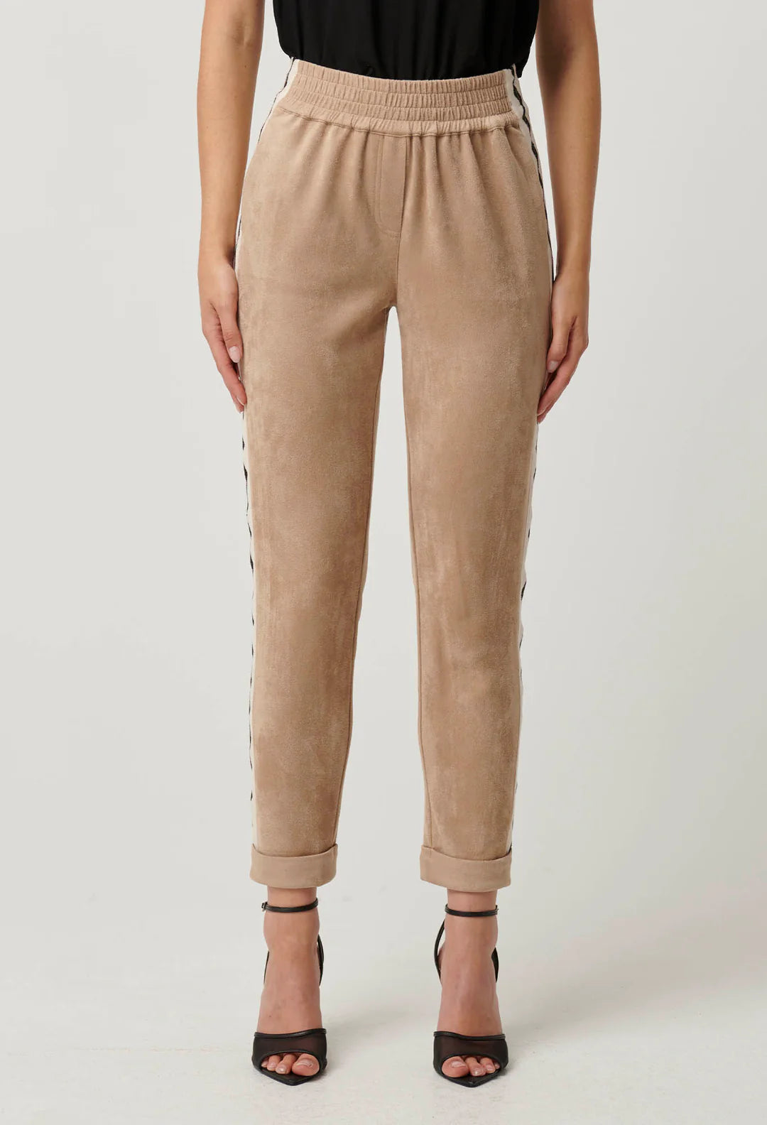 Once Was - Everley Faux Suede Jogger | Wheat