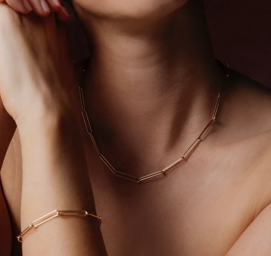 Jewellery 9k - Frankie Necklace | 9K Yellow Gold Chain Link | 45cm