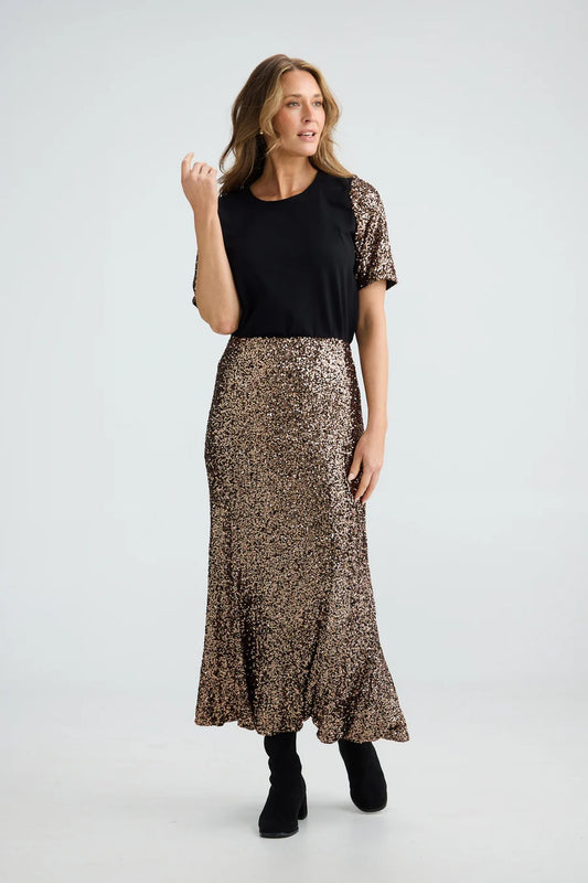 Brave & True - Ritz Sequin Maxi Skirt