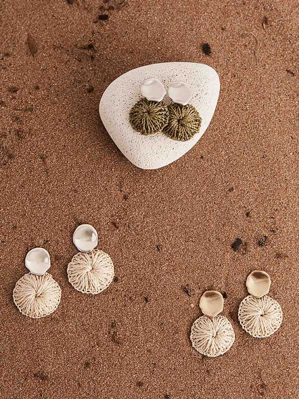 Bilum & Bilas - Amaki Stud Earrings | Silver | Large