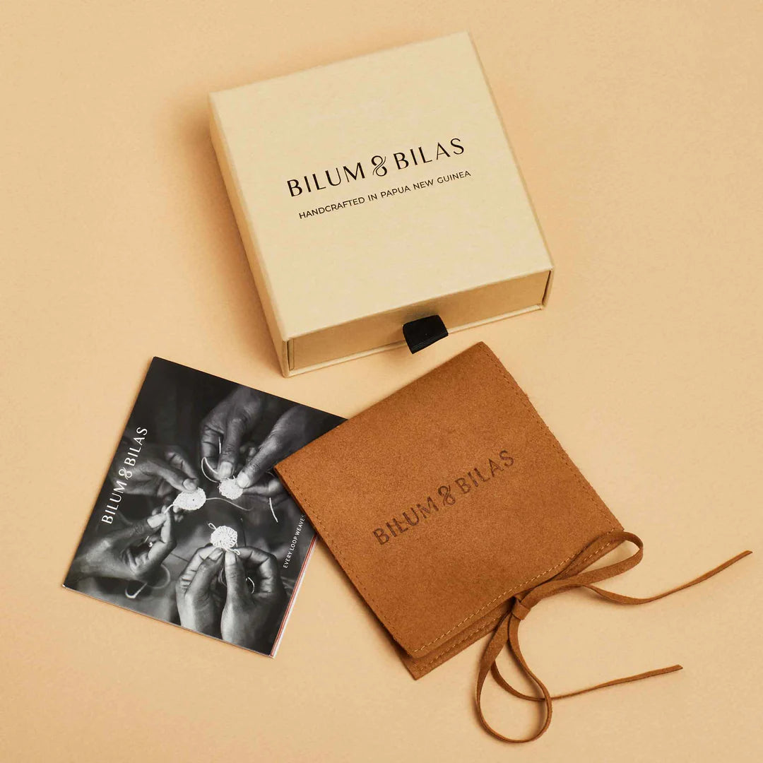 Bilum & Bilas - Amaki Stud Earrings | Silver | Large