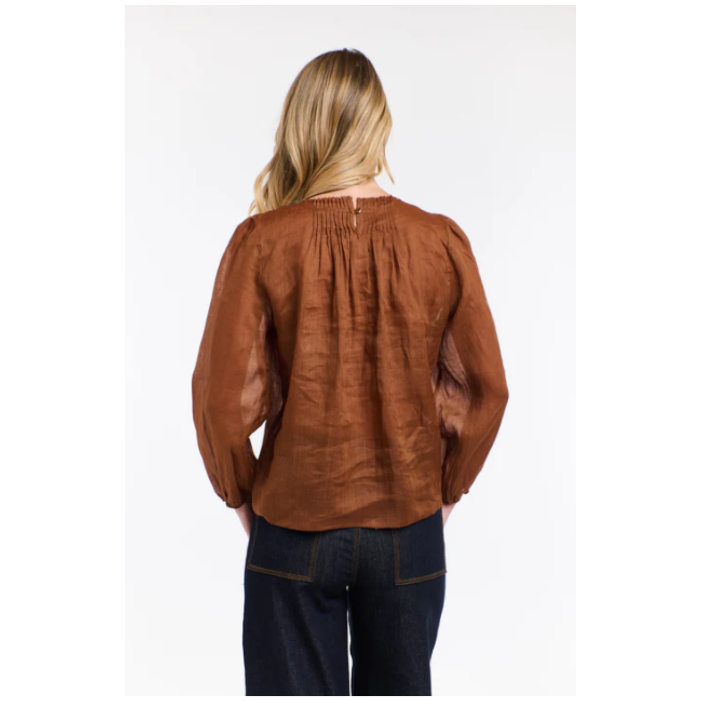 Ariel Pintuck Top | Brandy