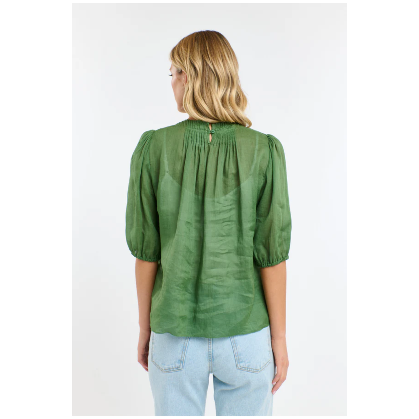 Ariel Pintuck Top | Moss