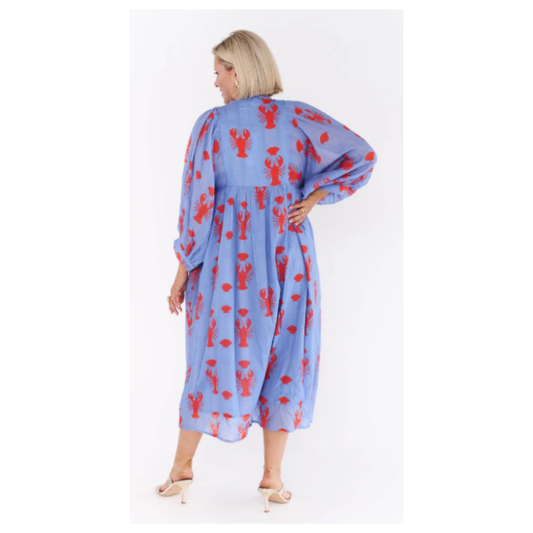 Ivy Pearl - Lobster Maxi Dress