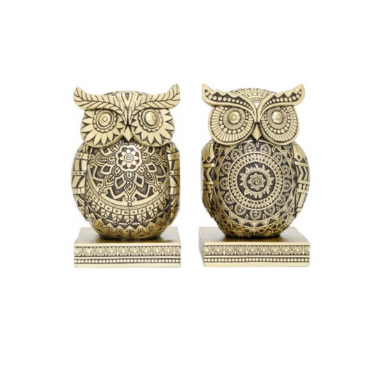 Giftware - Owl Bookends | Gold | PICK-UP IN-STORE ONLY