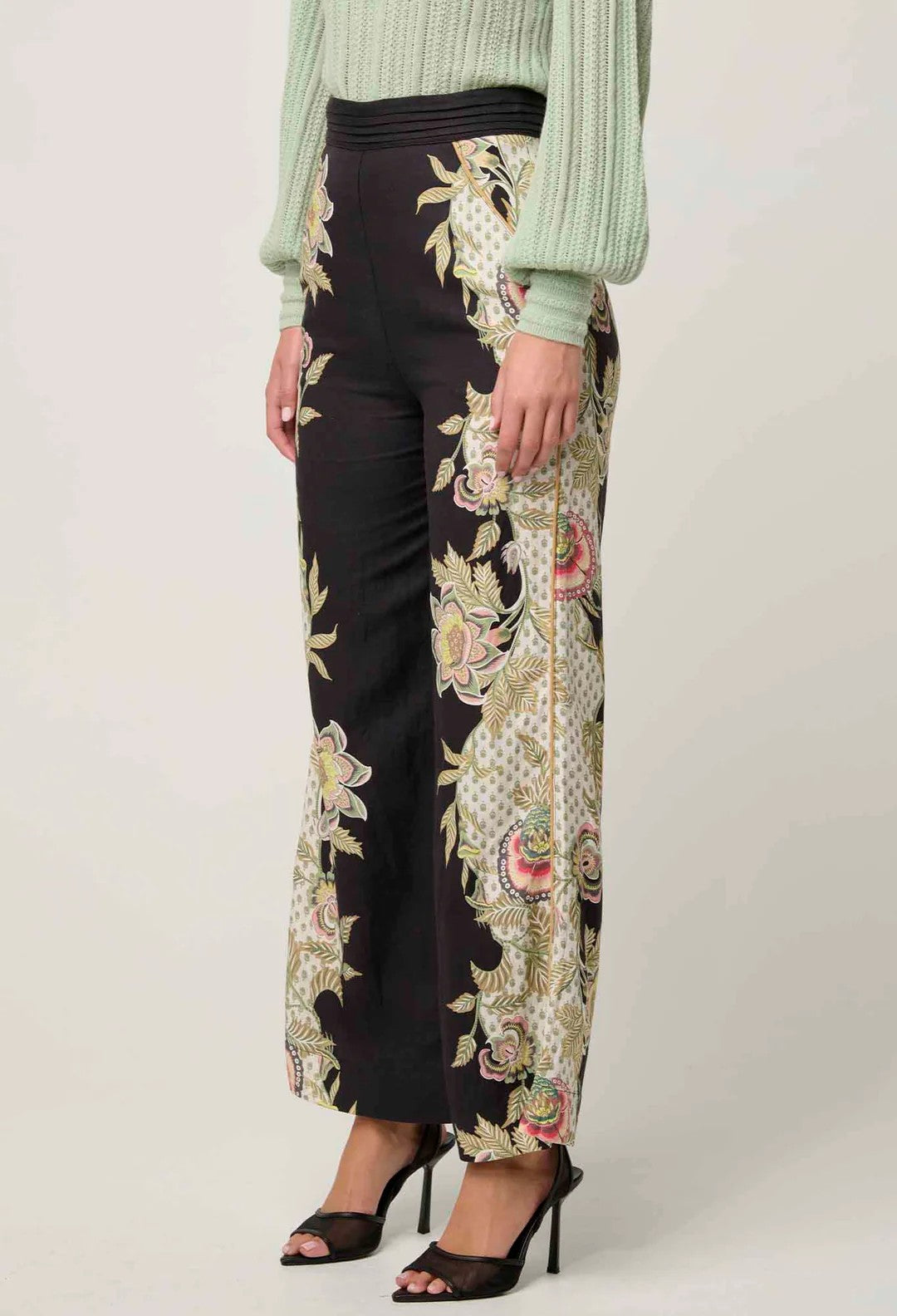 Once Was - Merida Linen Viscose Pant - Mariposa Nero