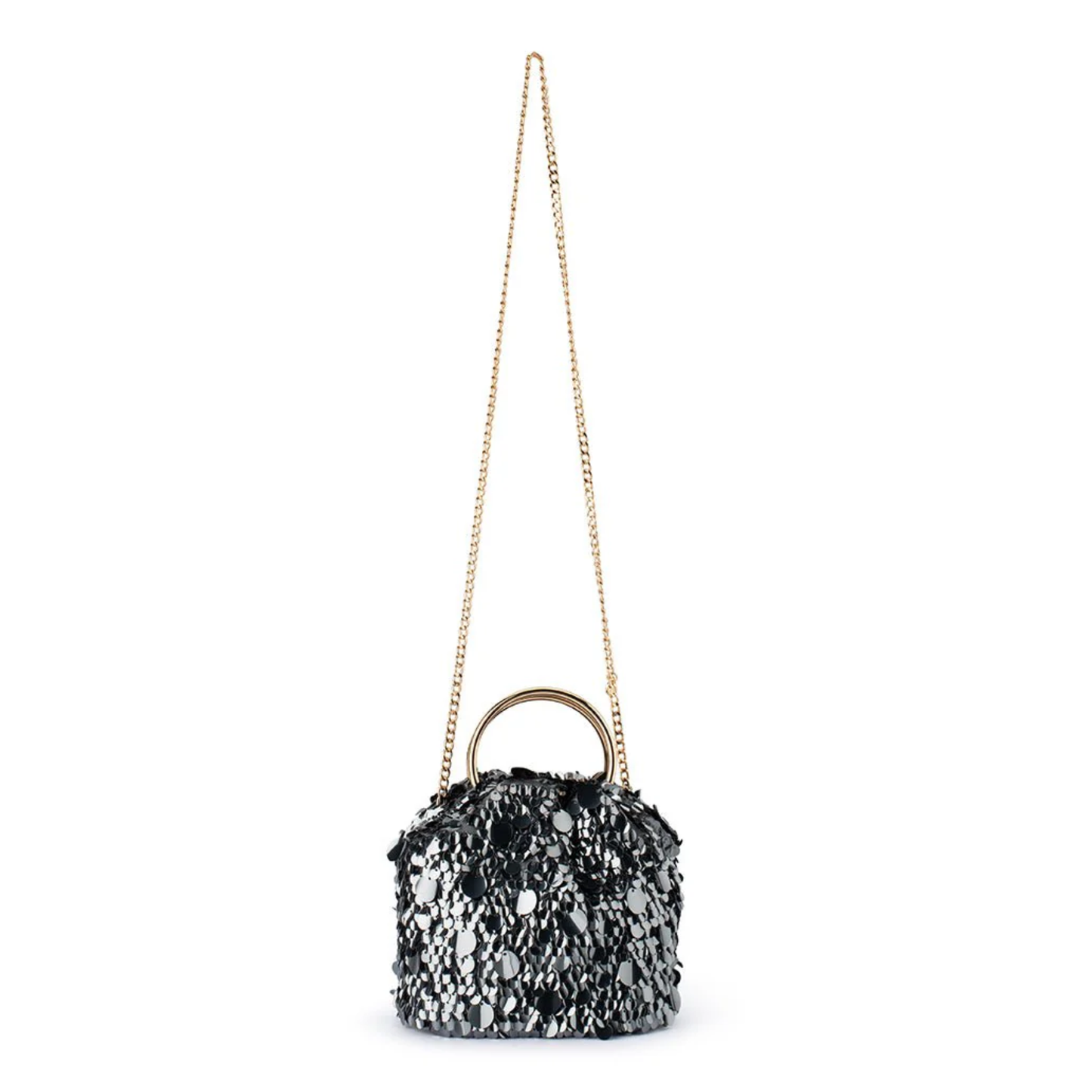 Olga Berg - Vera Sequin Bag | Gunmetal