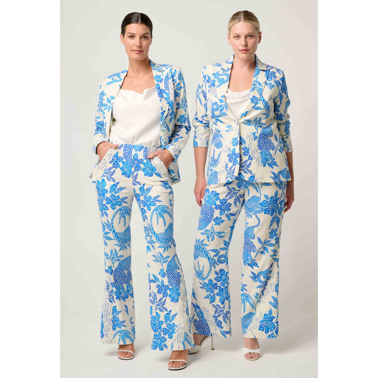 Once Was - Leandro Contrast Lace Trim Linen Pant | Azure Mosaic