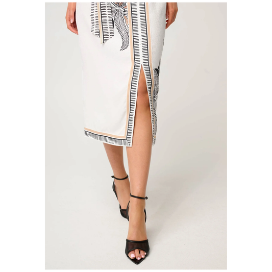Once Was - Zenobia Contrast Trim Skirt | Ivory Casablanca