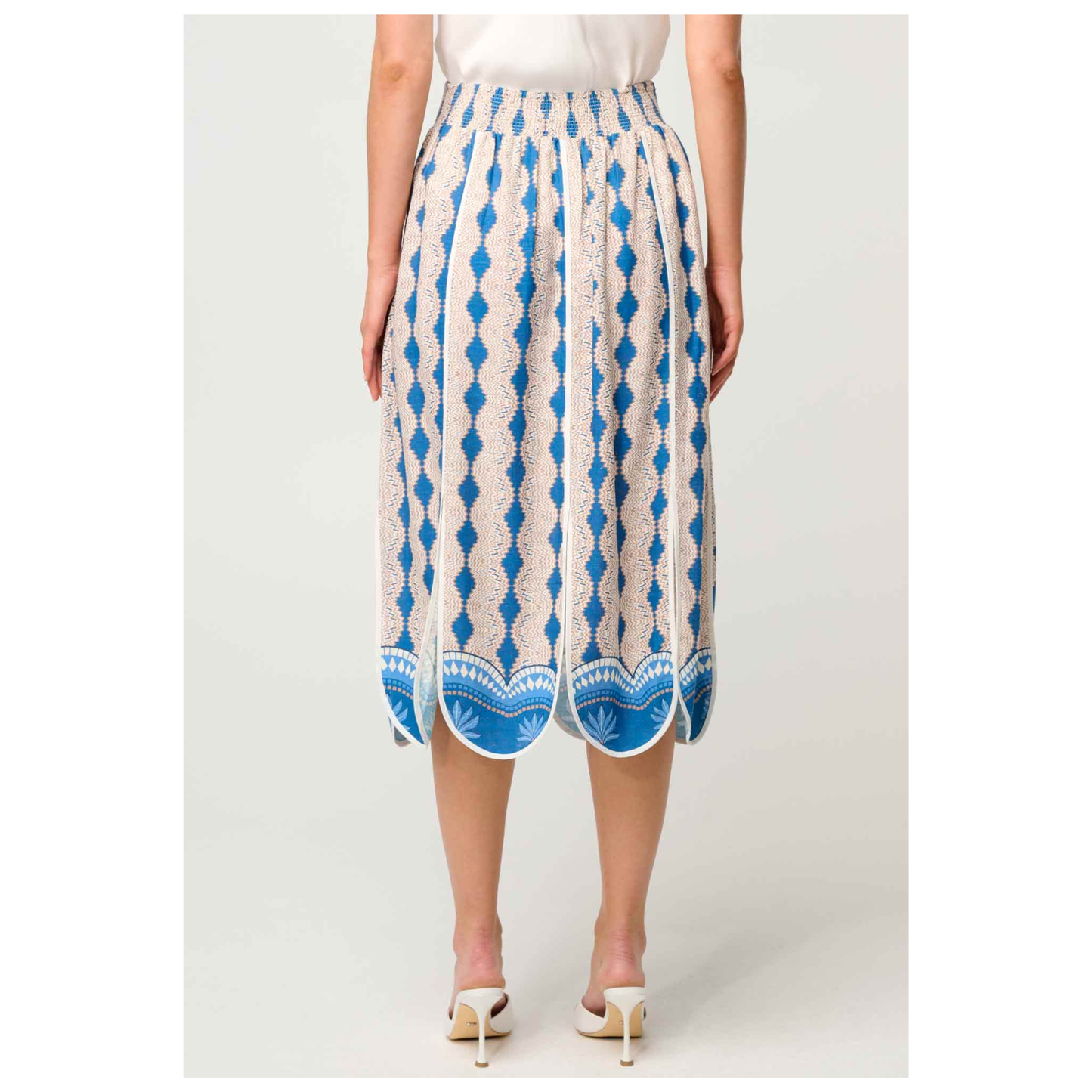 Once Was - Yasmin Linen Viscose Skirt | Marrakech Topaz