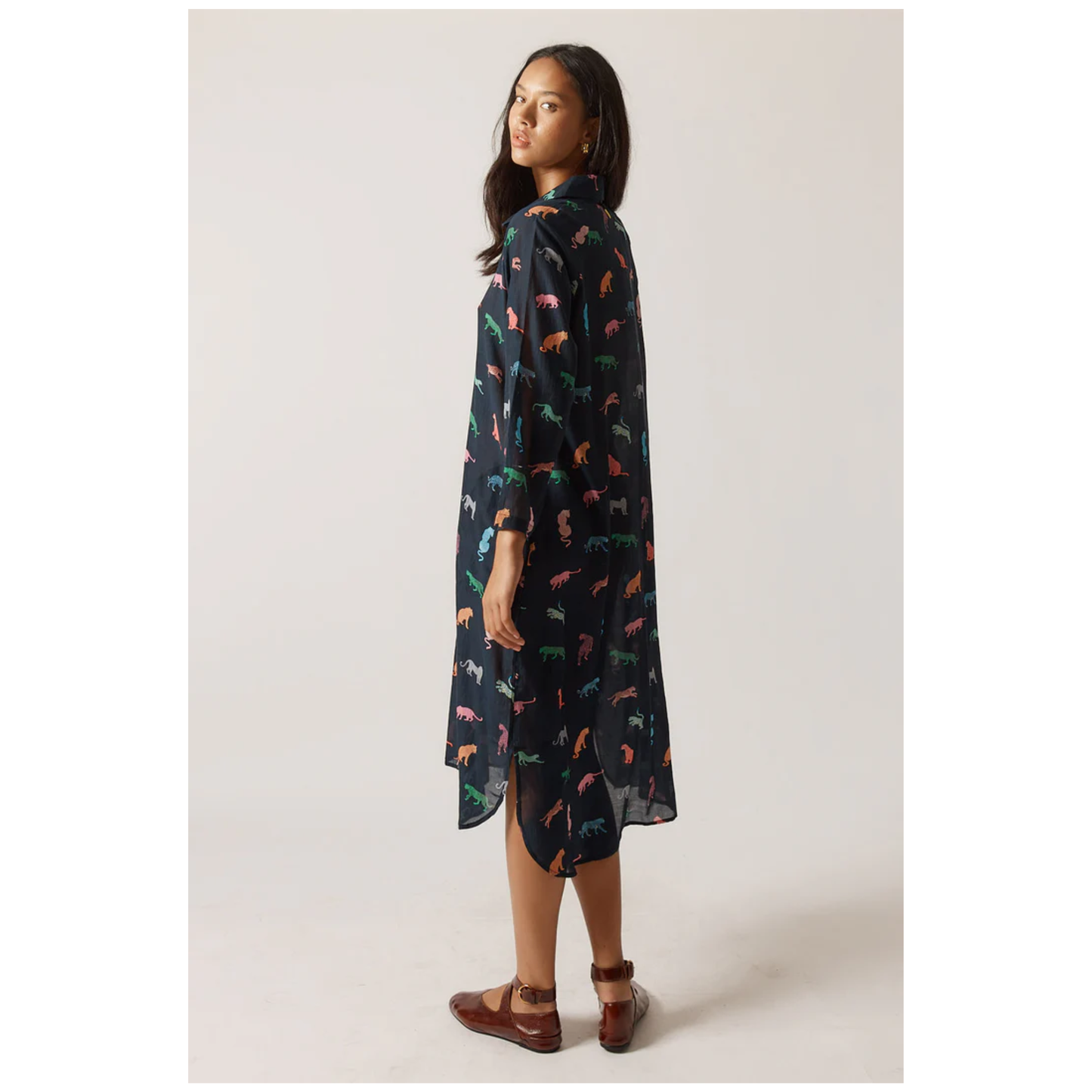 Funky Cats Midi Dress