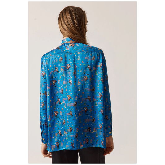 Howdy Cowgirl Shirt | Blue
