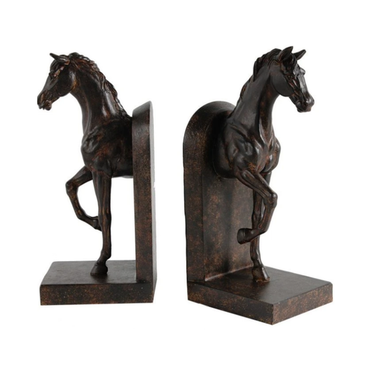 Giftware - Vintage Brown Horse Bookends | PICK-UP INSTORE ONLY