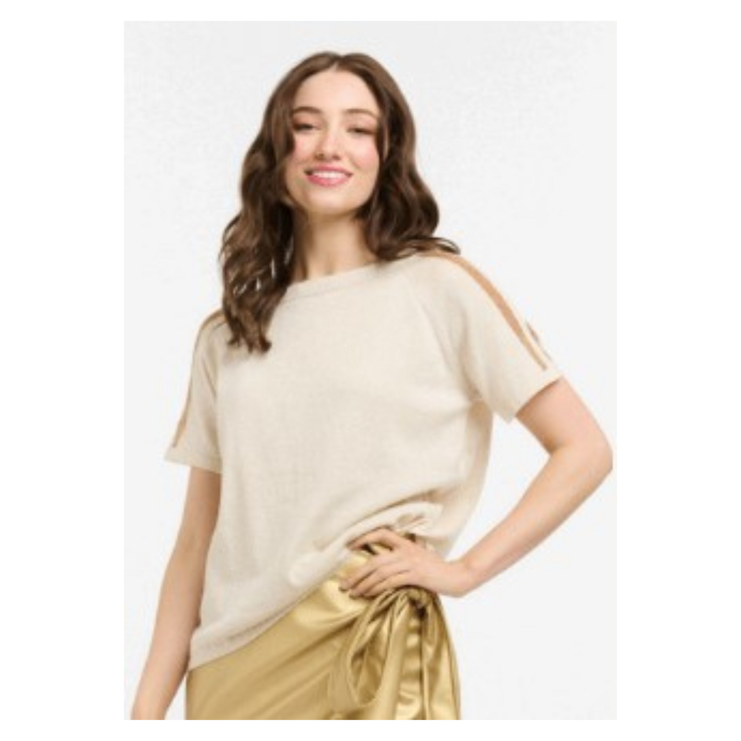Urban Luxury - Maglione Lurex Shoulder Sweater