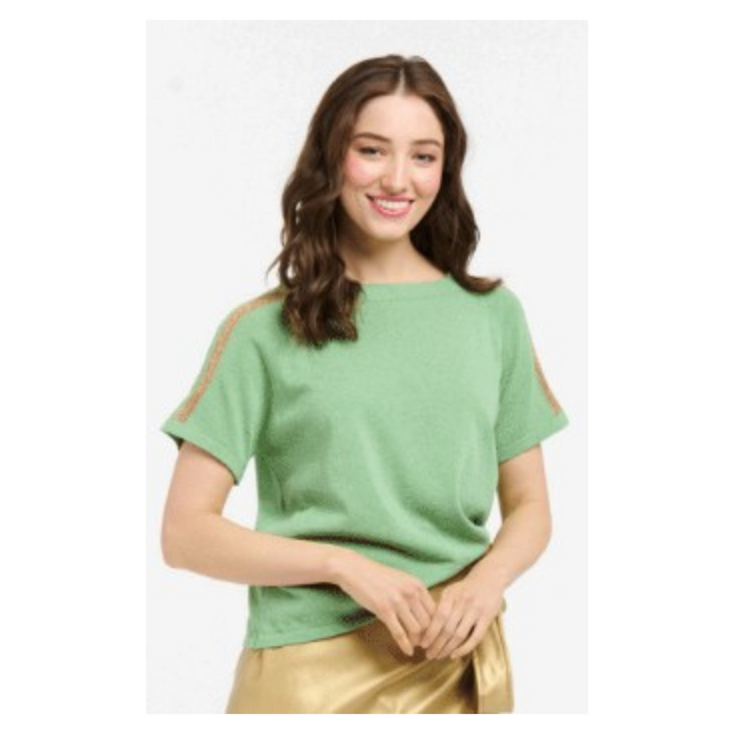 Urban Luxury - Maglione Lurex Shoulder Sweater