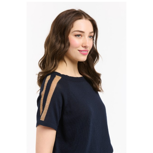 Urban Luxury - Maglione Lurex Shoulder Sweater