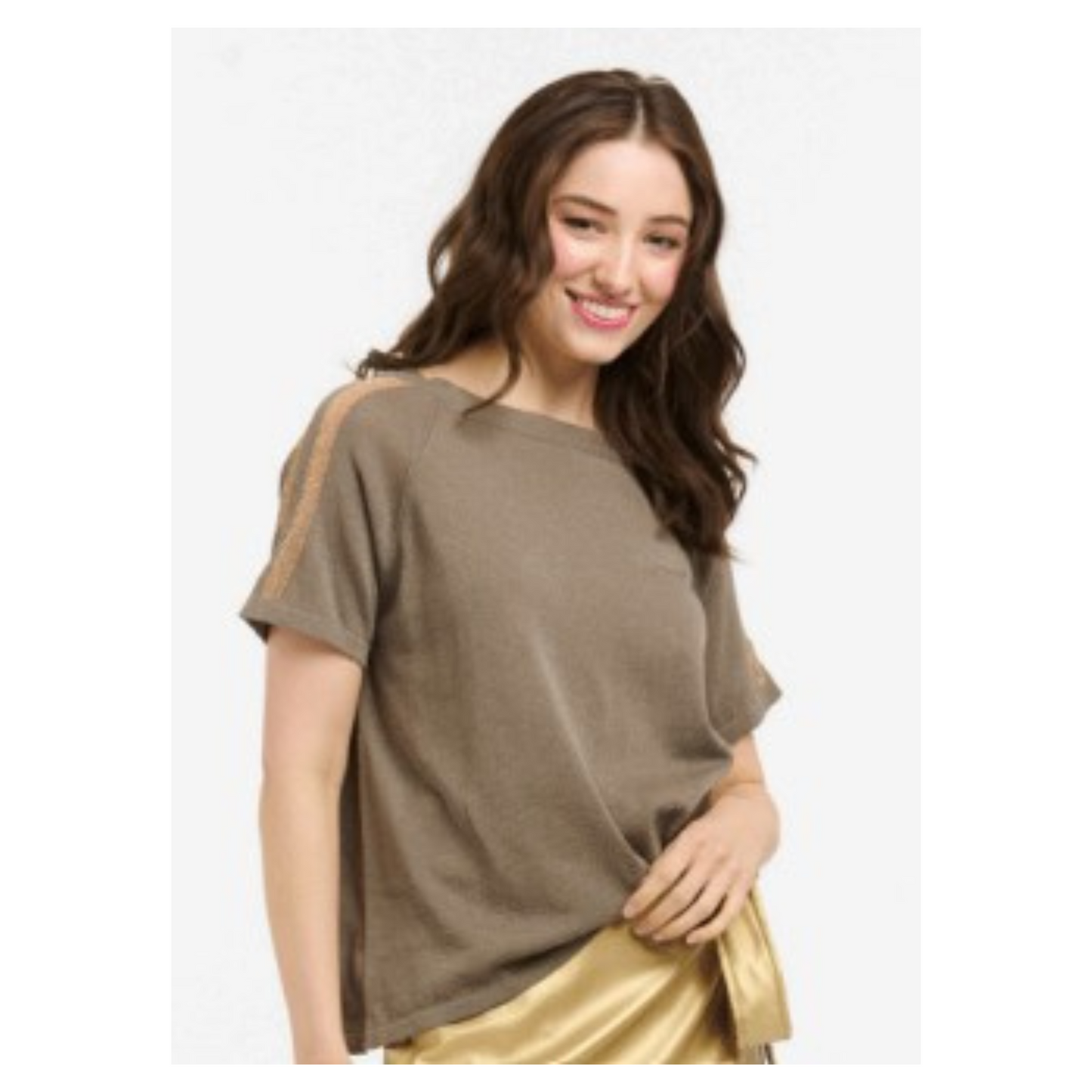 Urban Luxury - Maglione Lurex Shoulder Sweater