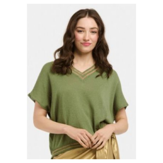 Urban Luxury - ORO Lurex Trim Knit Top
