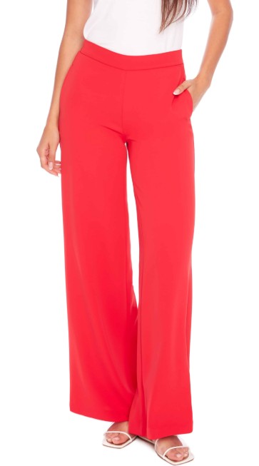 Up - Lola Vegan Silk Pant | Red