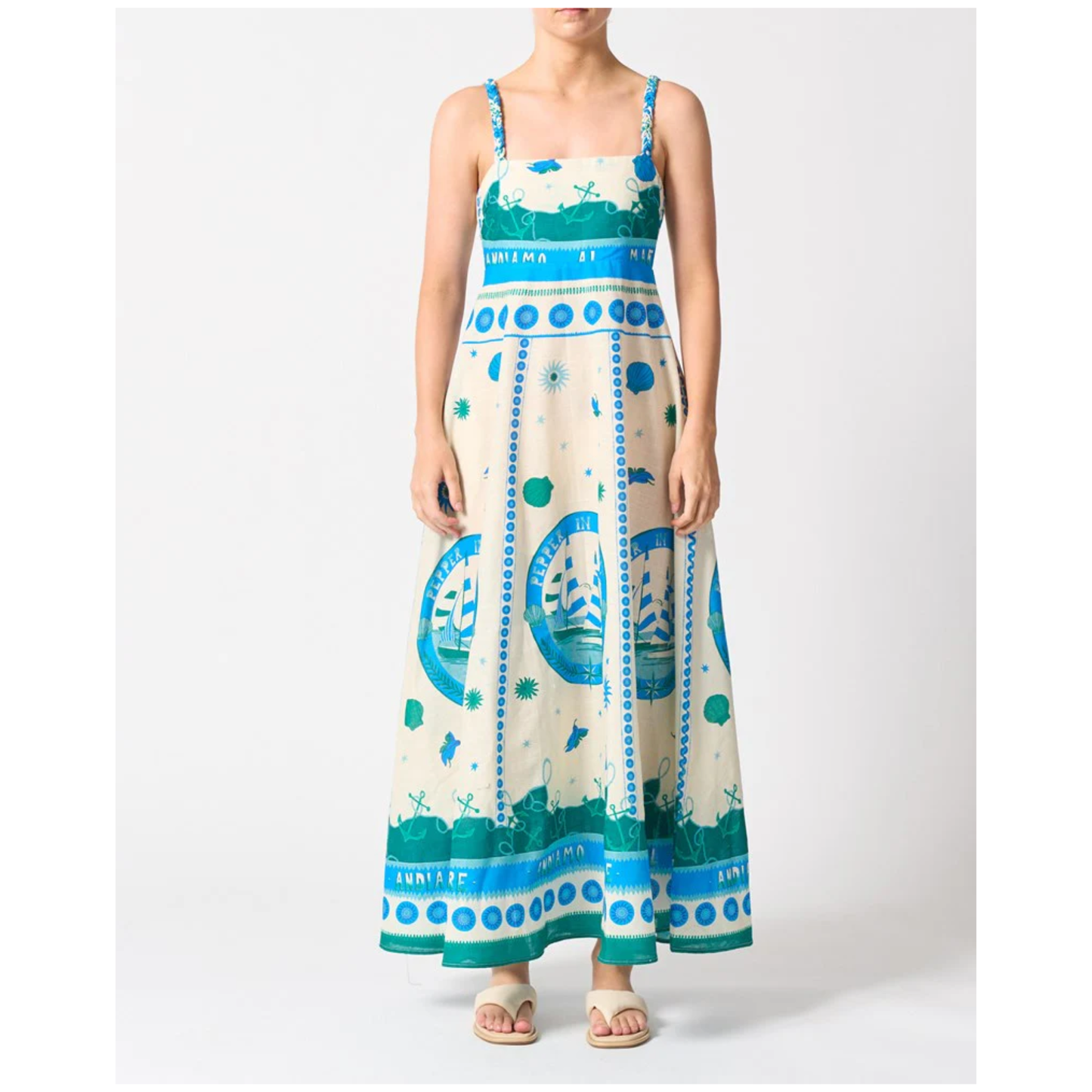 Walnut - Sardinia Dress | Andiamo print