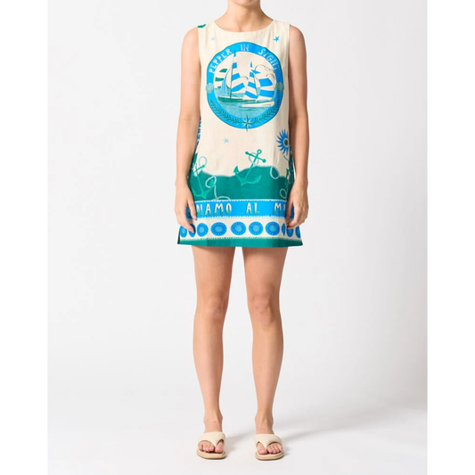 Walnut - Tahiti Dress | Andiamo print