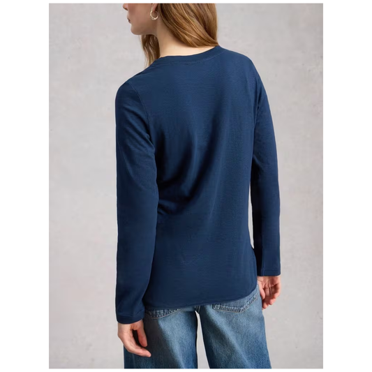 Clara Long Sleeve Tee | Dark Navy