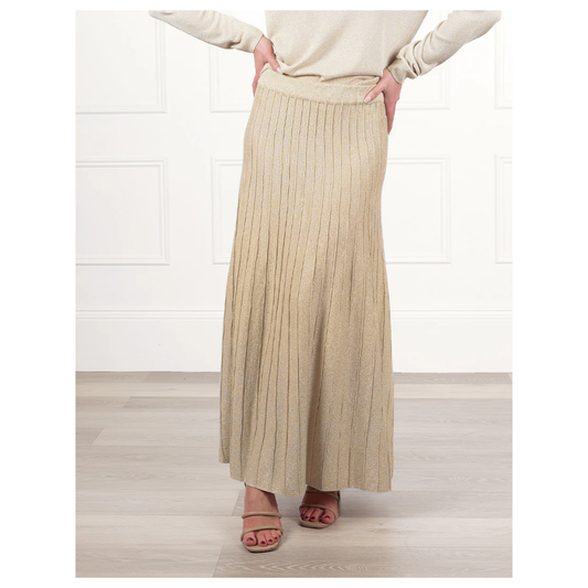 Sunray Sparkle Knit Skirt | Gold