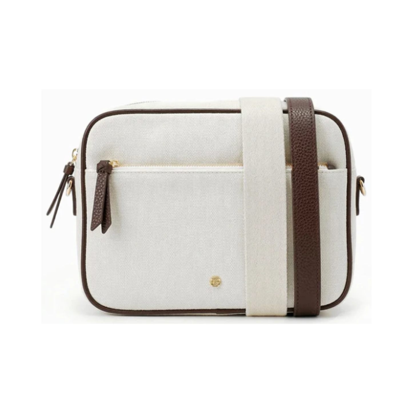 Zjoosh - Leah Cross Body Bag | White/Chocolate