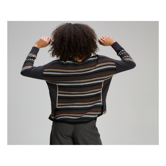 Zaket & Plover - Vitality Swing Sweater |Charcoal | Cotton/Cashmere ZP8126