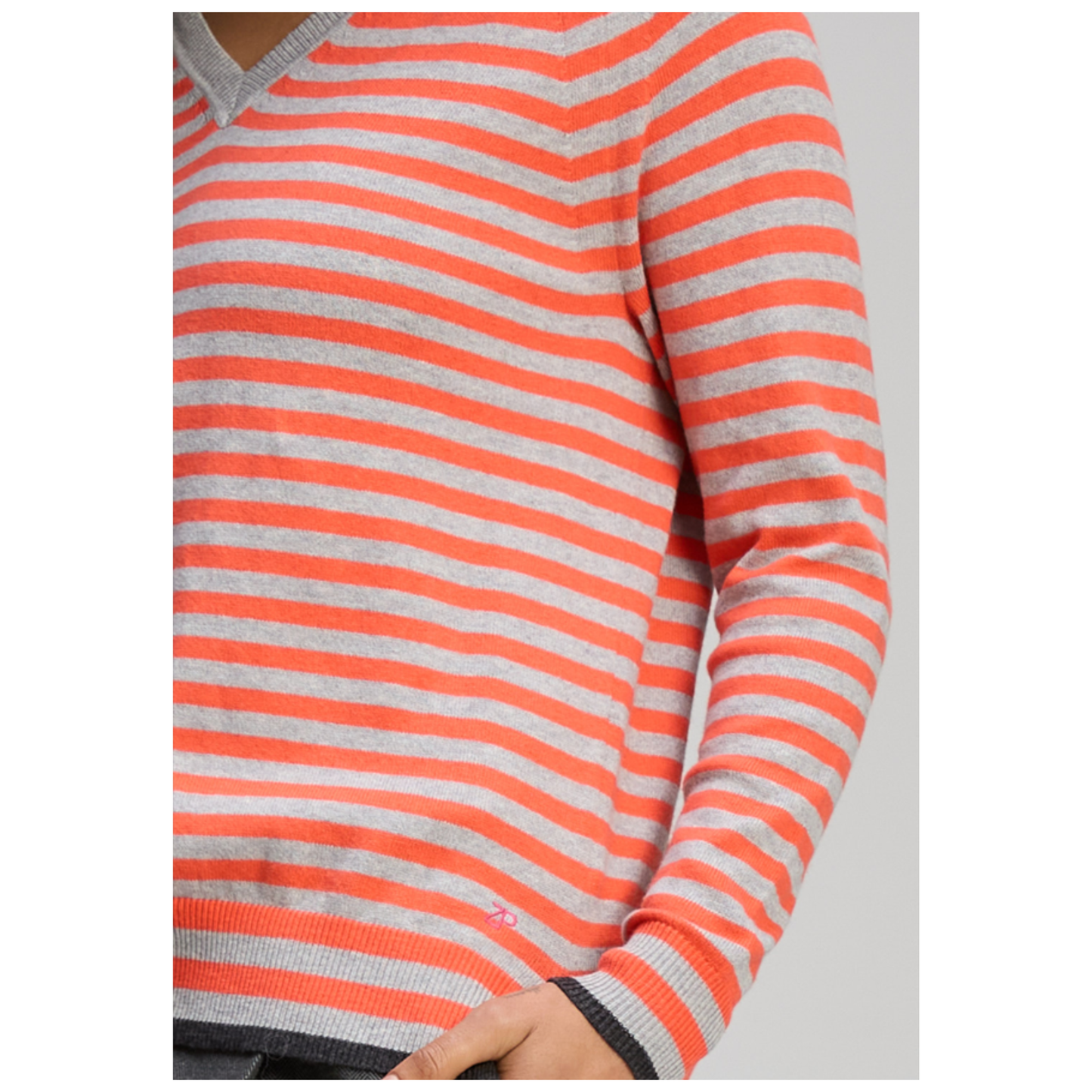 Zaket & Plover - Zest Striped Sweater | Marl | Cotton/Cashmere ZP8142
