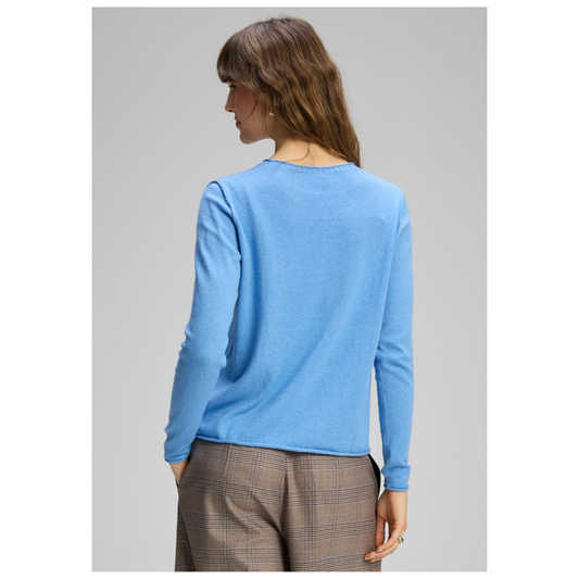Zaket & Plover - Amity Sweater | Blueberry | Cotton/Cashmere ZP8145