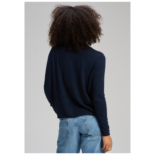 Zaket & Plover - Amity Sweater | Dark Denim | Cotton/Cashmere ZP8145