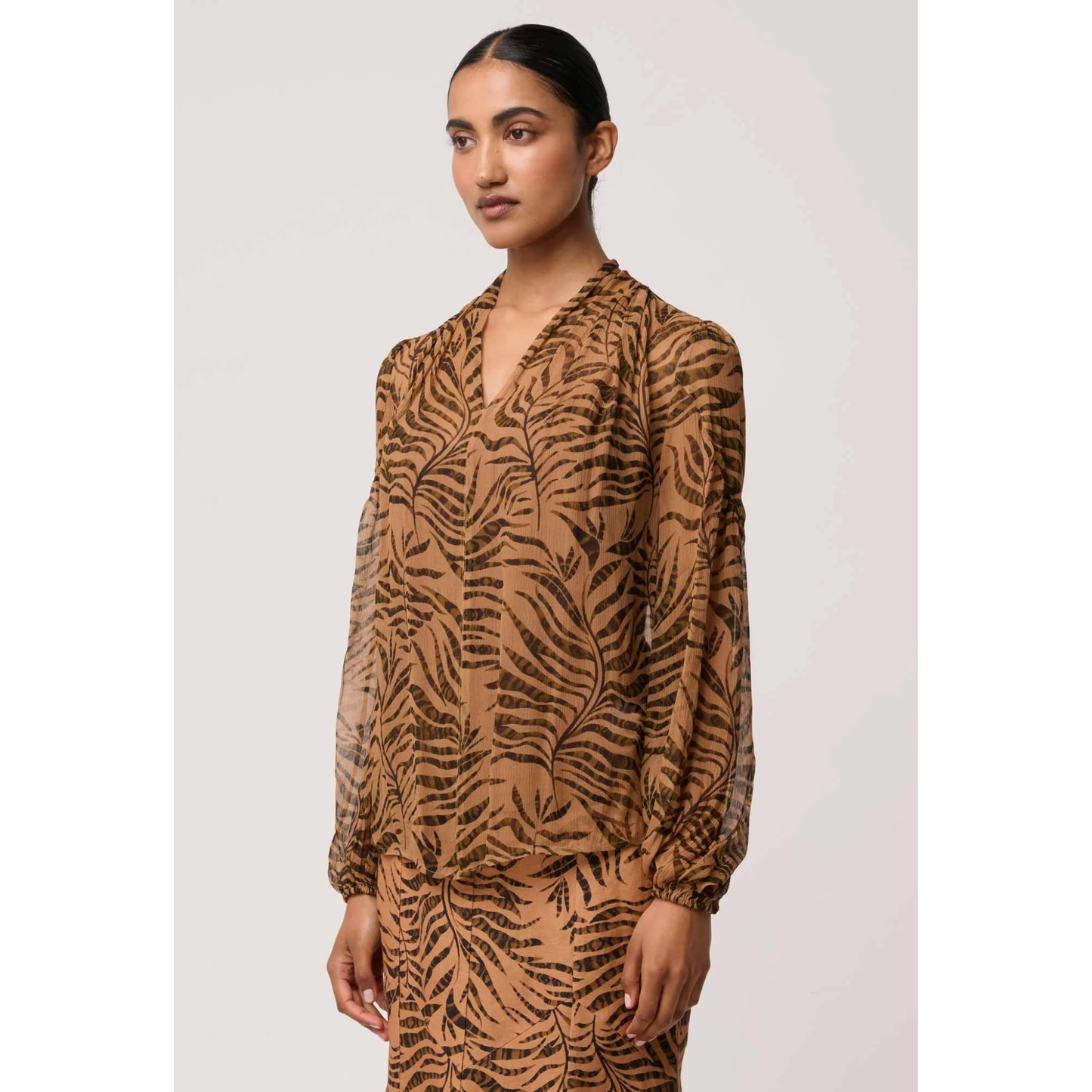 Once Was - Camille Sheer Shirt | Exotica