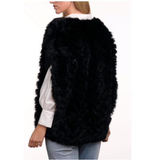 Balmoral Fur Cape | Black