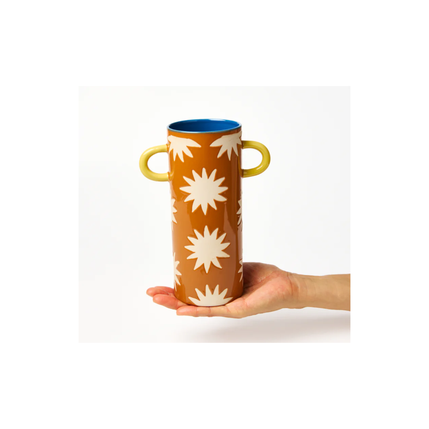 Griffe Mustard Star Tall Vase | PICK-UP INSTORE ONLY