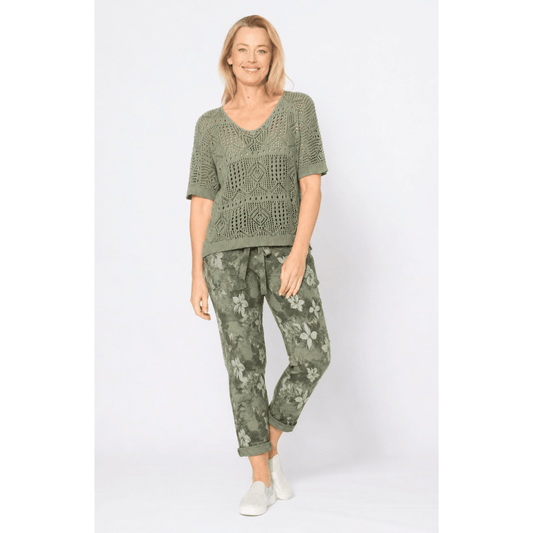 Basel Pant | Military Floral | La Strada