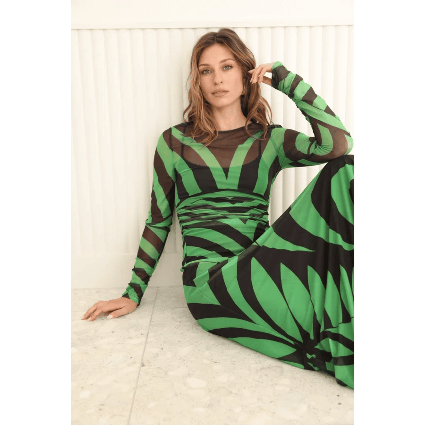 Sterling Mesh Dress | Emerald