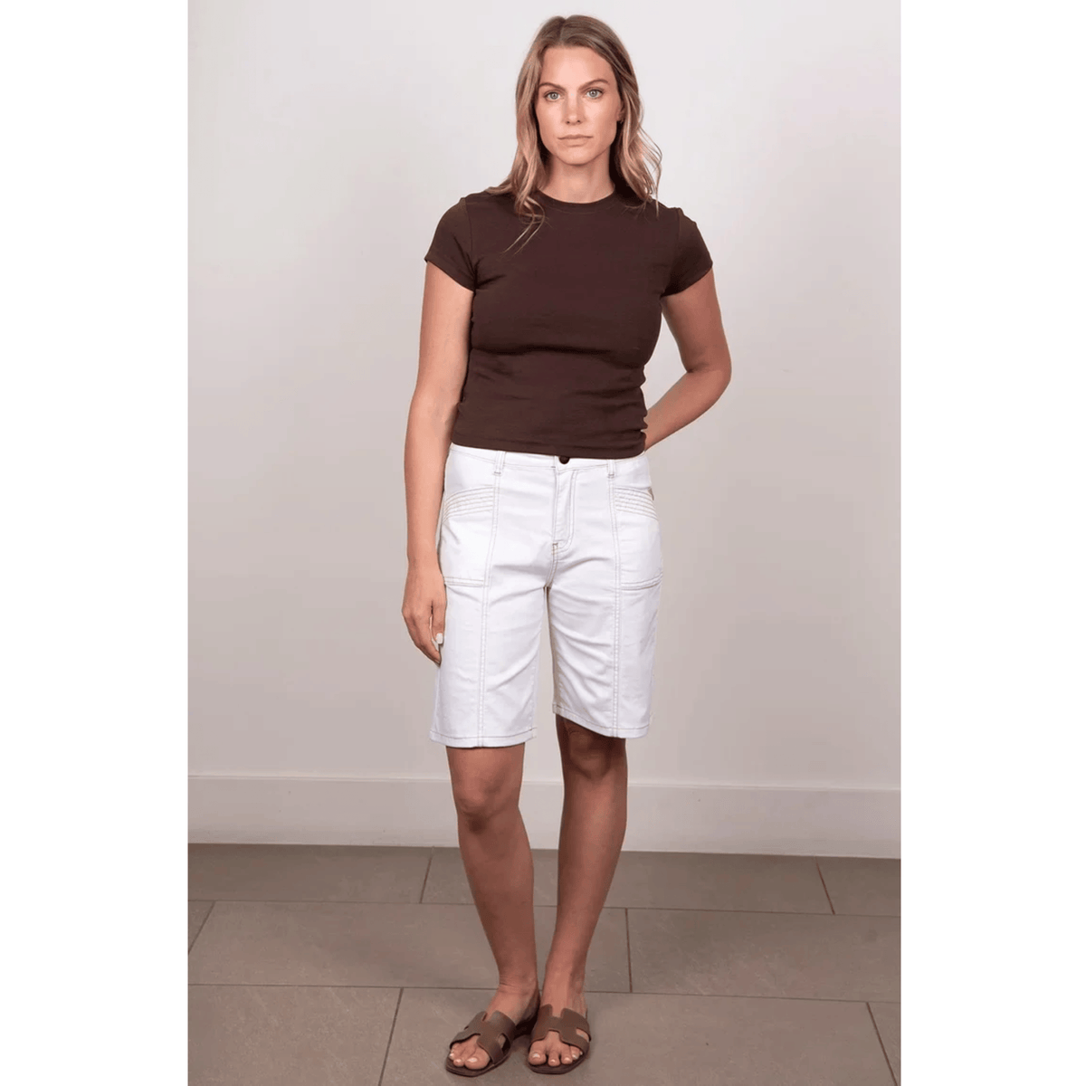 Holborn Loose Leg Short | Milk | New London Jeans