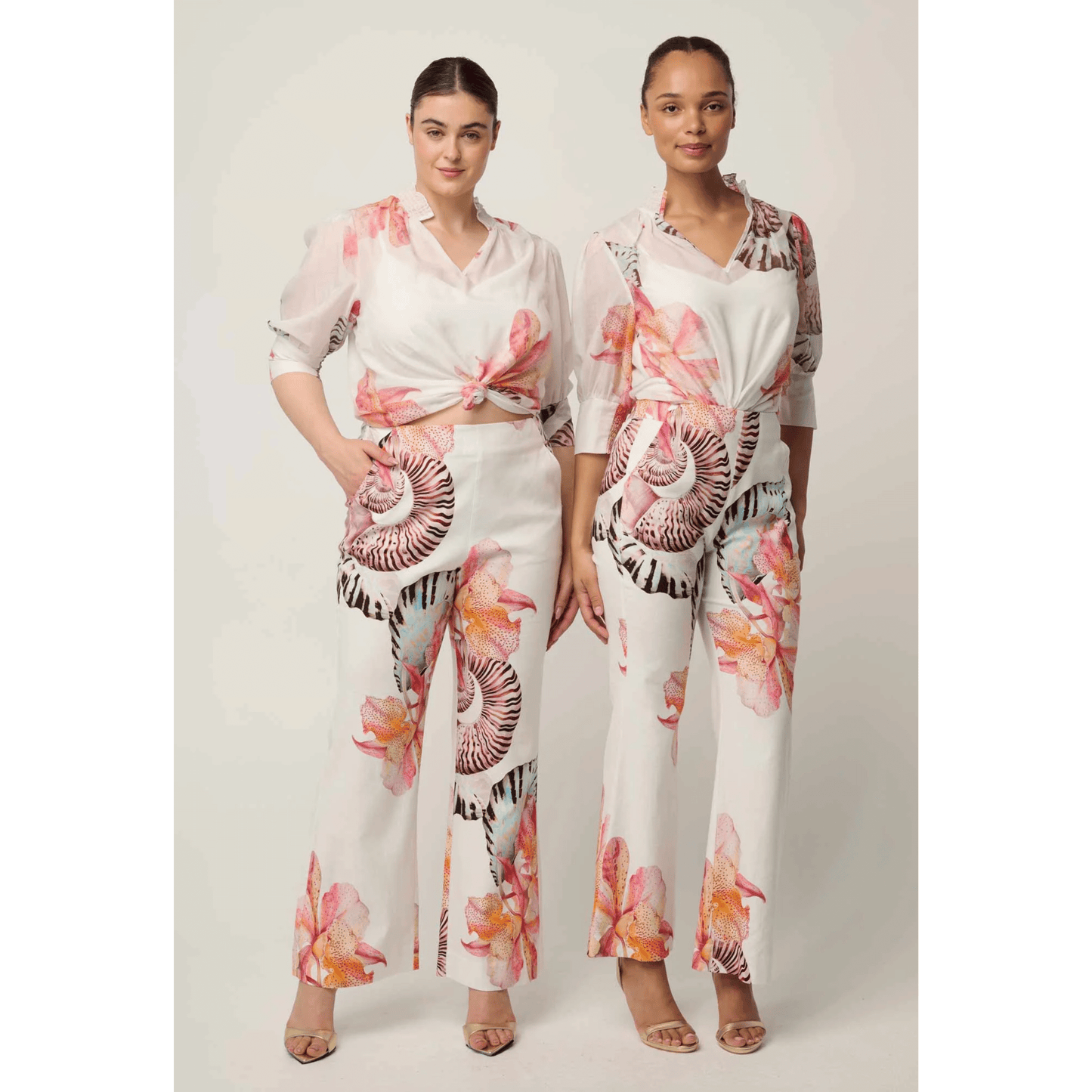 Kelsey Linen Pant | Nautilus Bloom | Once Was