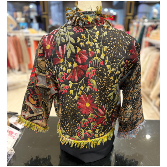 Posh Patch Silk Jacket | Floral