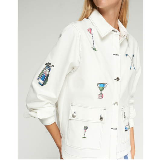 Balmoral Embroidered Shirt | White
