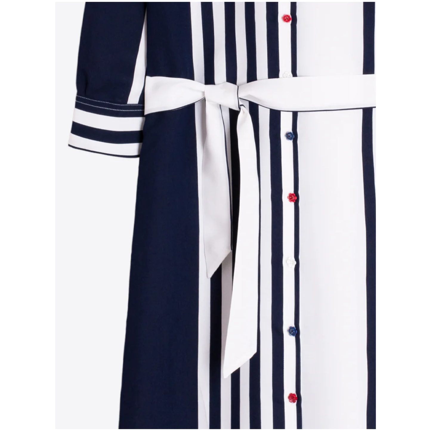 Elle Shirt Dress | Navy Stripe