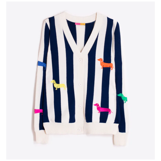 Alina Cardigan | Navy Stripes