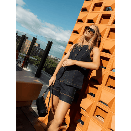 Amy Denim Vest | Ink | Zjoosh