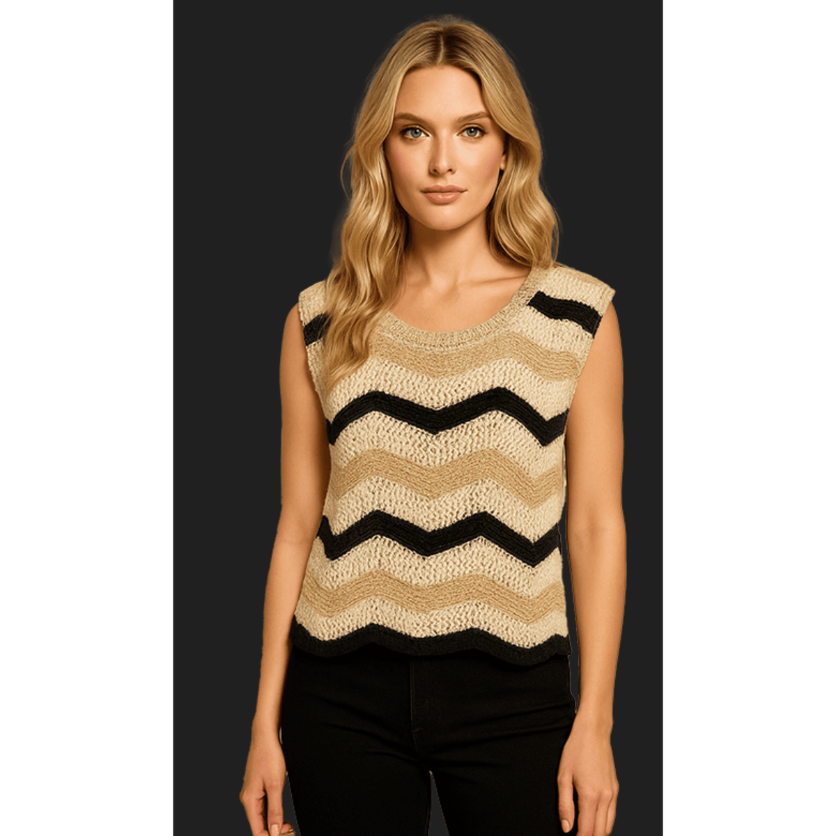 Colombia Knit Tank | Gold/Black