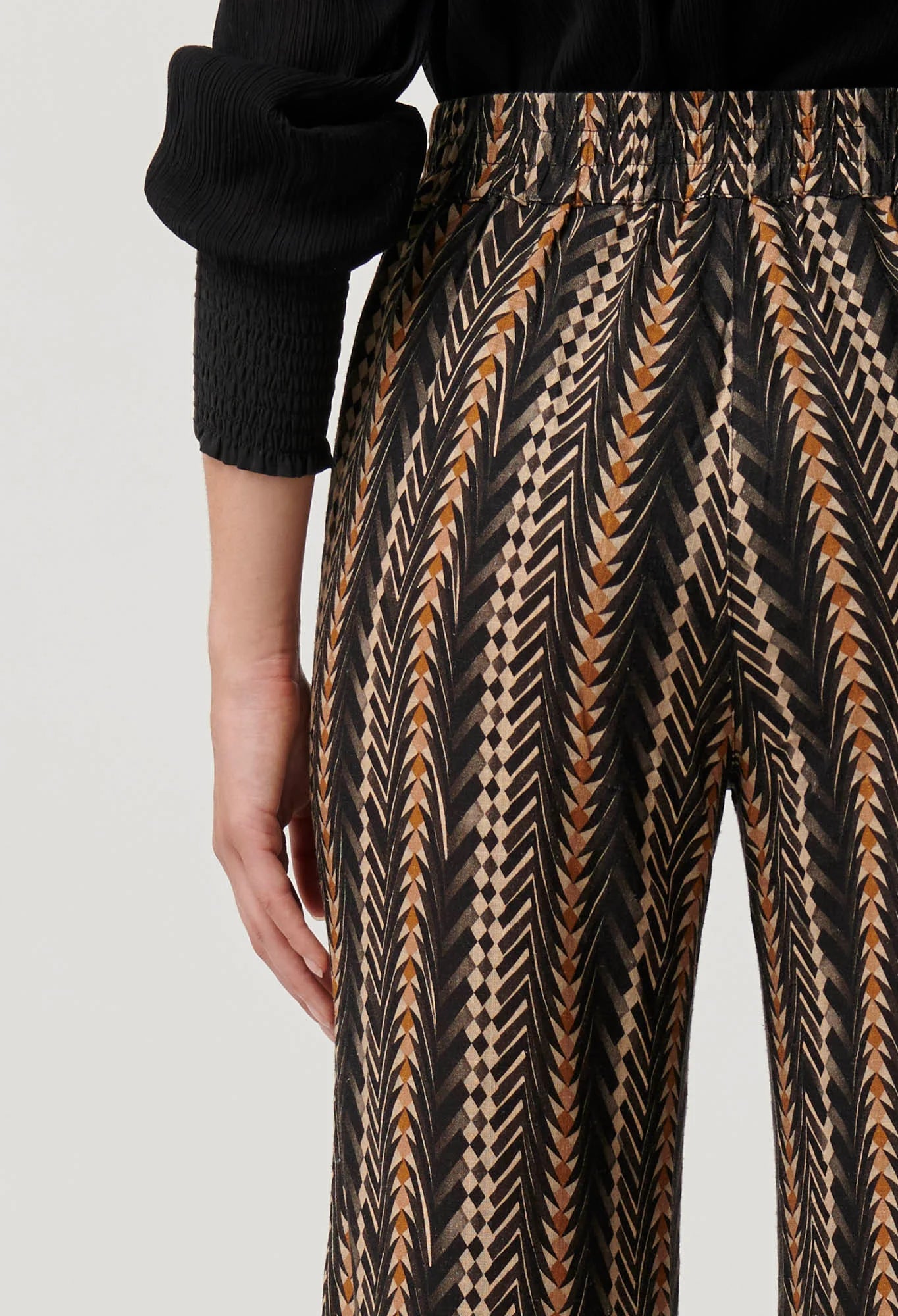 Once Was - Willow Linen Elastic Waist Pants