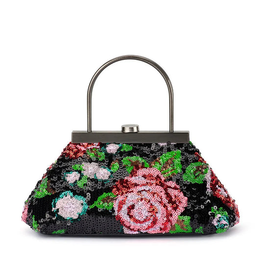 Olga Berg - Audrey Sequin Handle Handbag