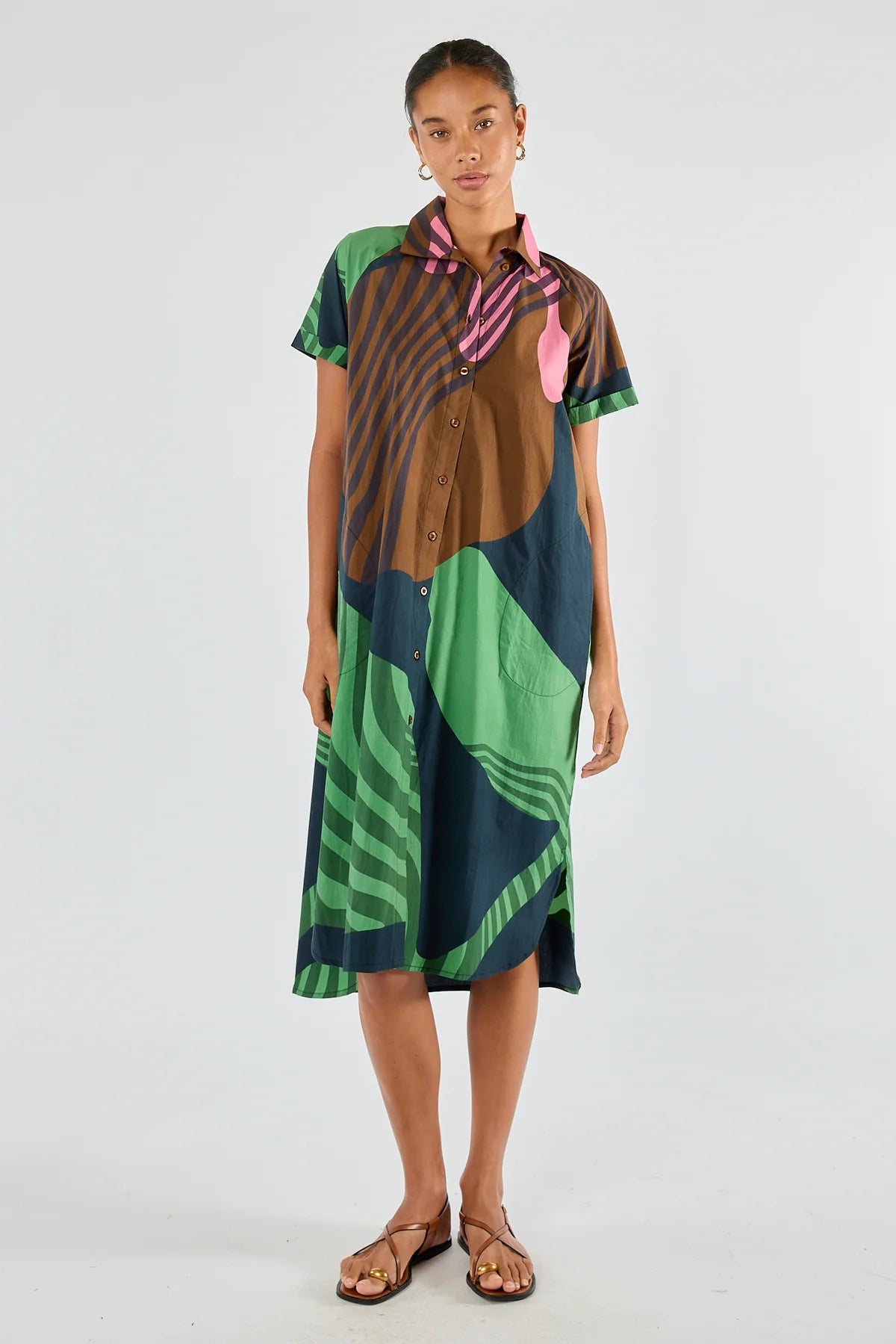 Papillon Button Dress | Black | Itami