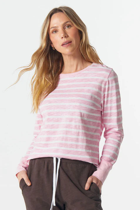 Cloth+Paper+Scissors - Show Stopper Stripe Tee | Pink A Boo